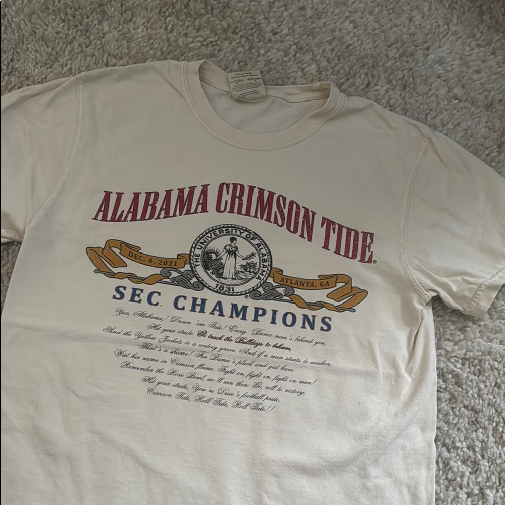 Vintage Alabama Crimson Tide SEC Champions T-Shirt - Cream